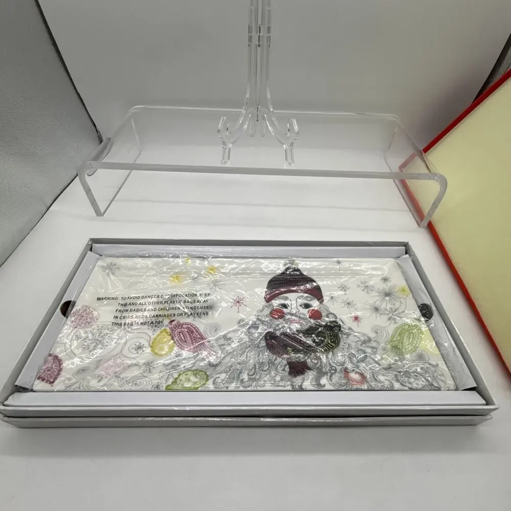 Neiman Marcus Limited Exclusive CHRISTMAS SANTA SERVING PLATTER TRAY RECTANGLE